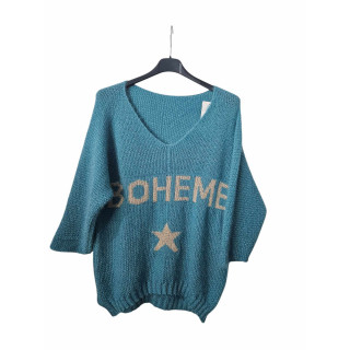 PULL BOHEME BLEU