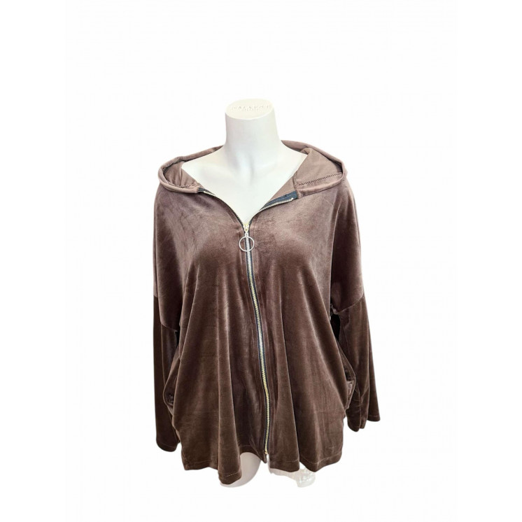 VESTE VELOUR CHOCOLAT