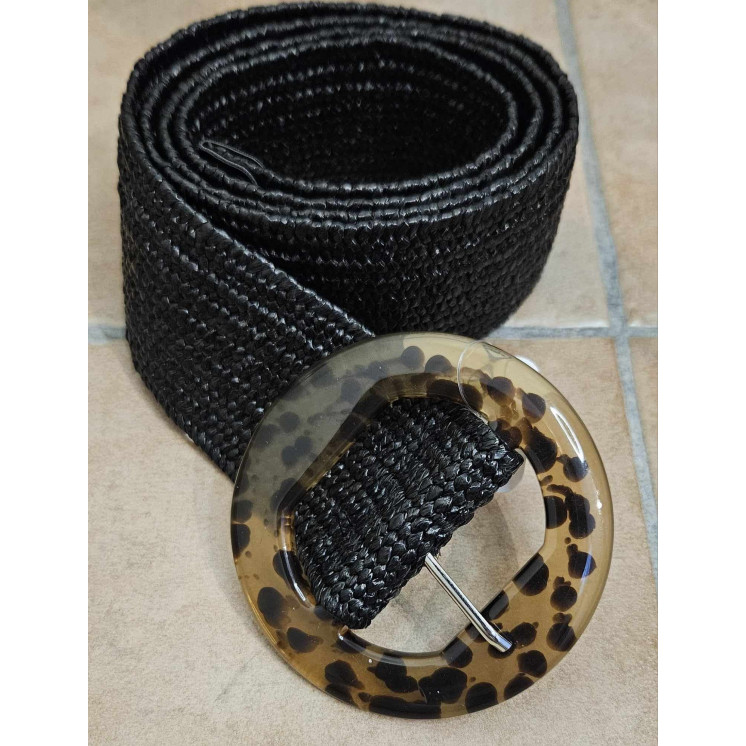 Ceinture boucle léopard