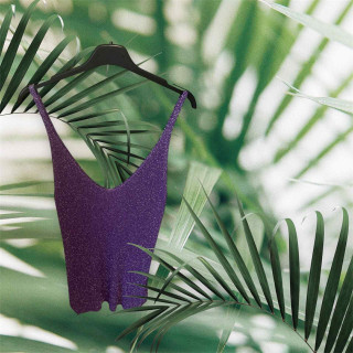 Top scintillant mauve