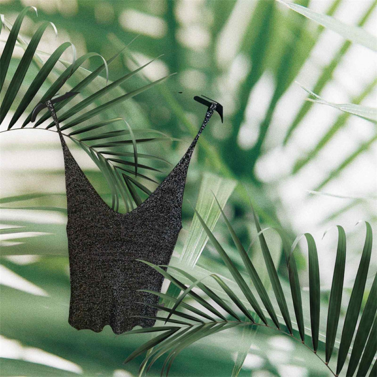 Top scintillant noir