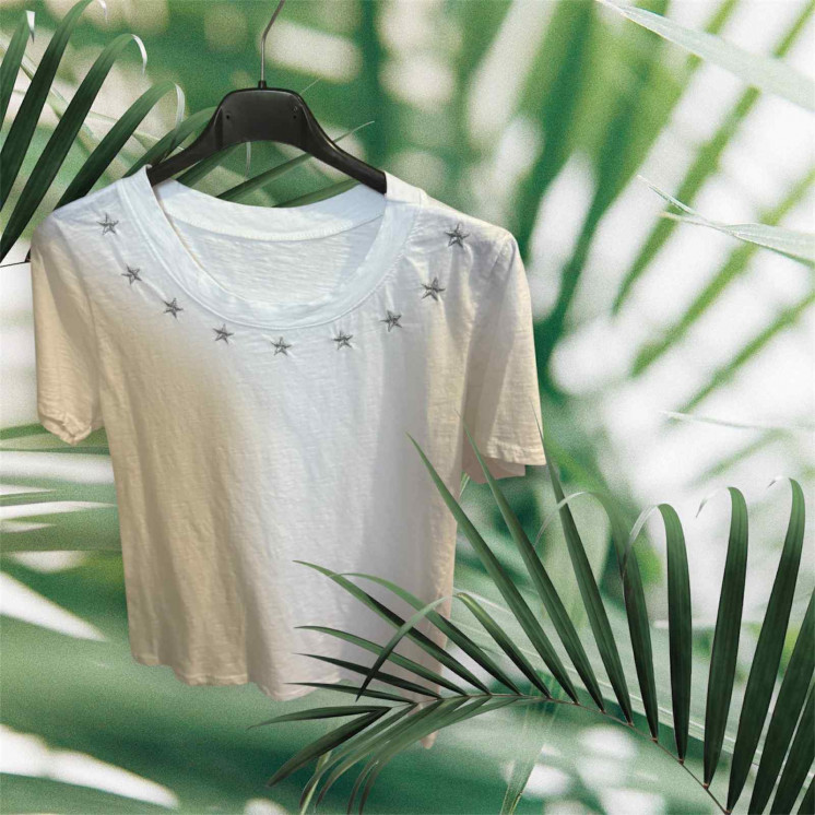 T-shirt étoiles blanc