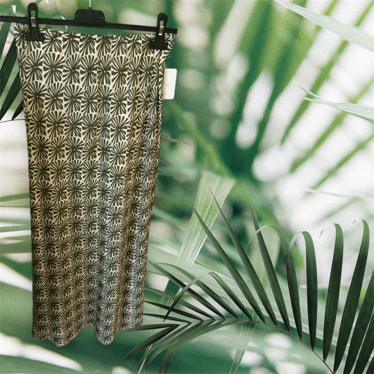 Jupe kaki à motifs