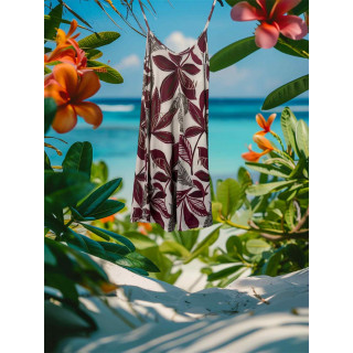 Robe bretelle fleurs courte