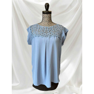 Blouse broderie jeans