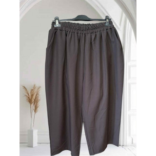 Pantalon large chocolat