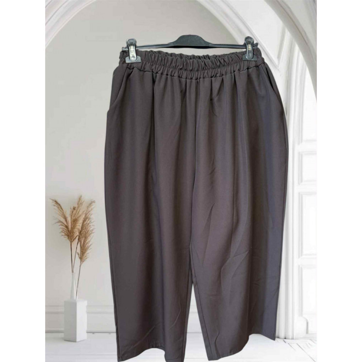 Pantalon large chocolat