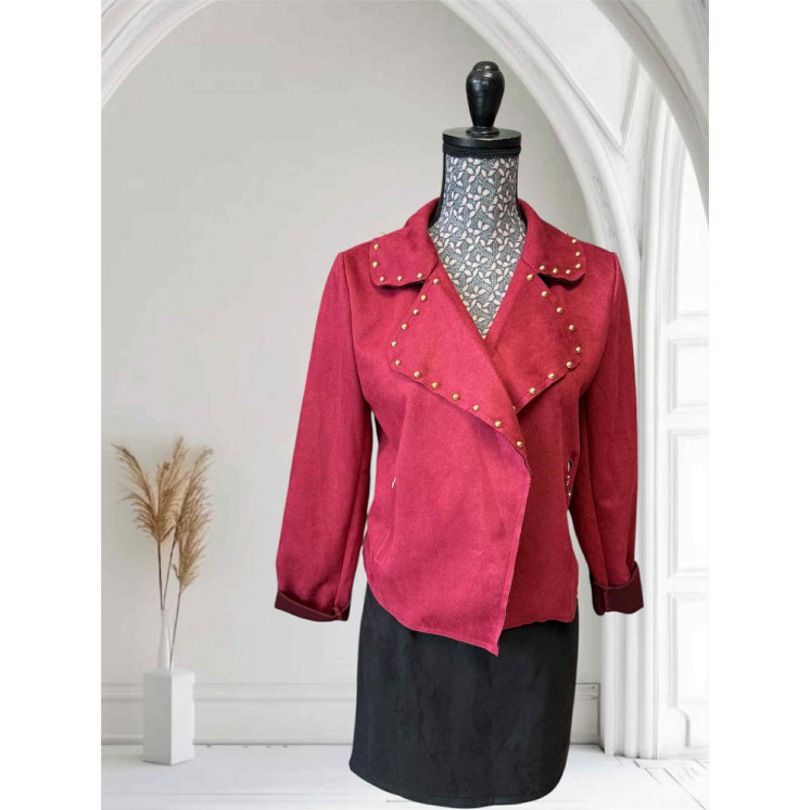 Veste bordeaux clous