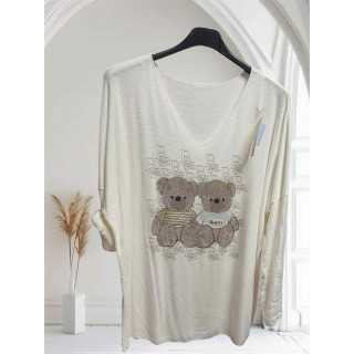 Pull nounours beige