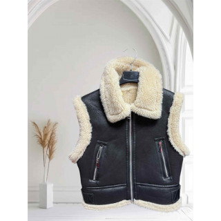 Veste sans manche fourrure