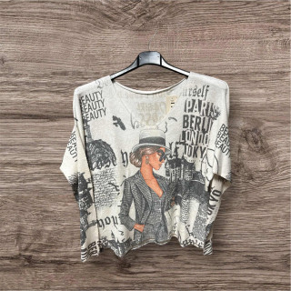 Pull dame chapeau
