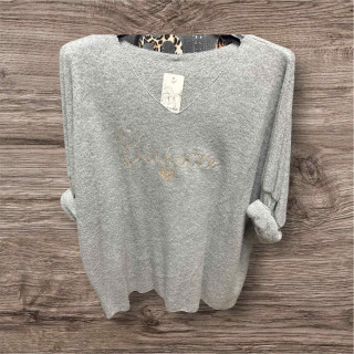 Pull  gris bichette  40/50