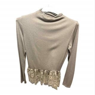 Pull beige dentelle