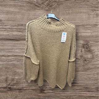 Pull grosse maille camel 40/52