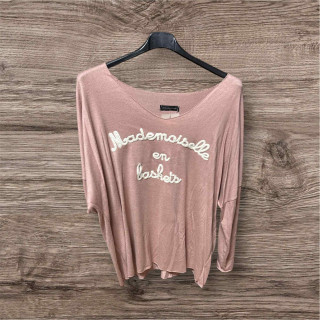 Pull mademoiselle rose