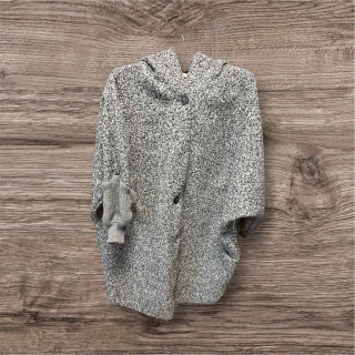 Manteau belle taille bouclette GRIS