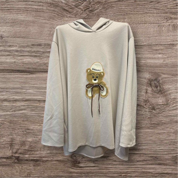 Sweat beige nounours belle taille