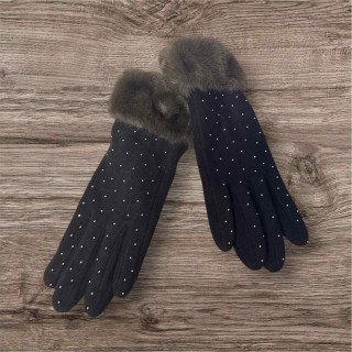 Gant strass chocolat