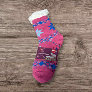 Chaussette chausson rose