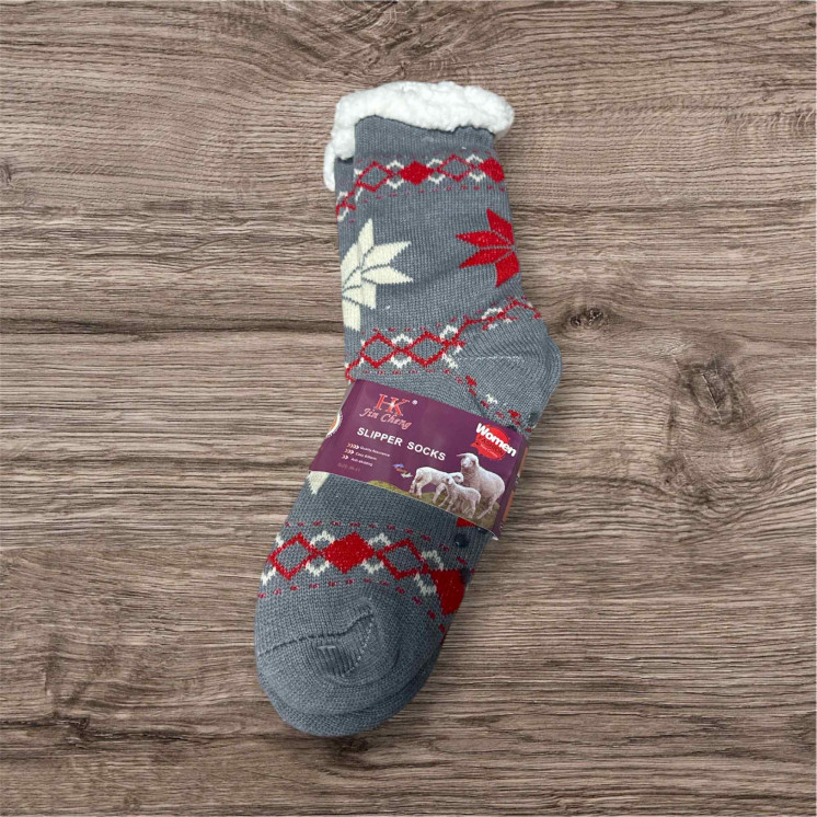 Chaussette chausson grise