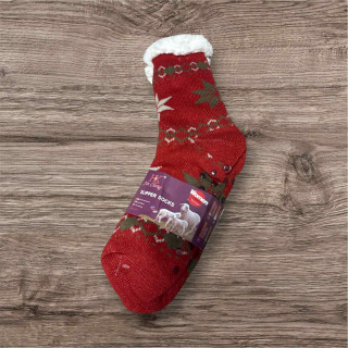 Chaussette chausson rouge