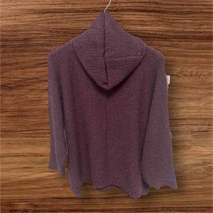 Pull mauve Col roulé