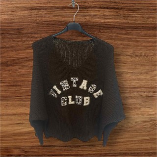 Pull vintage chocolat