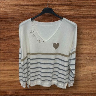 Pull col V marin love