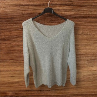 Pull bouclette gris