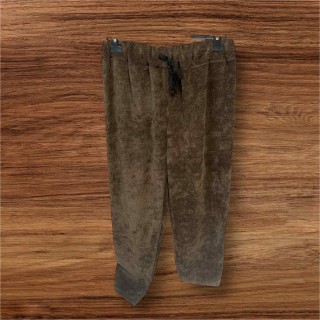 Pantalon velours double polaire chocolat