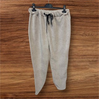 Pantalon velours double polaire beige