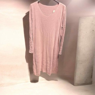 Robe t-shirt longue rose