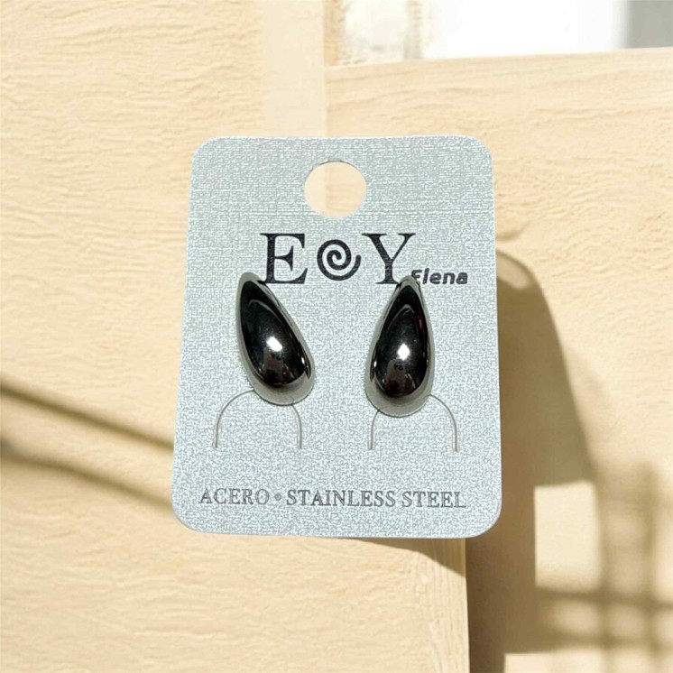 Boucle clip goutte argent