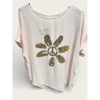 T-shirt rose fleur