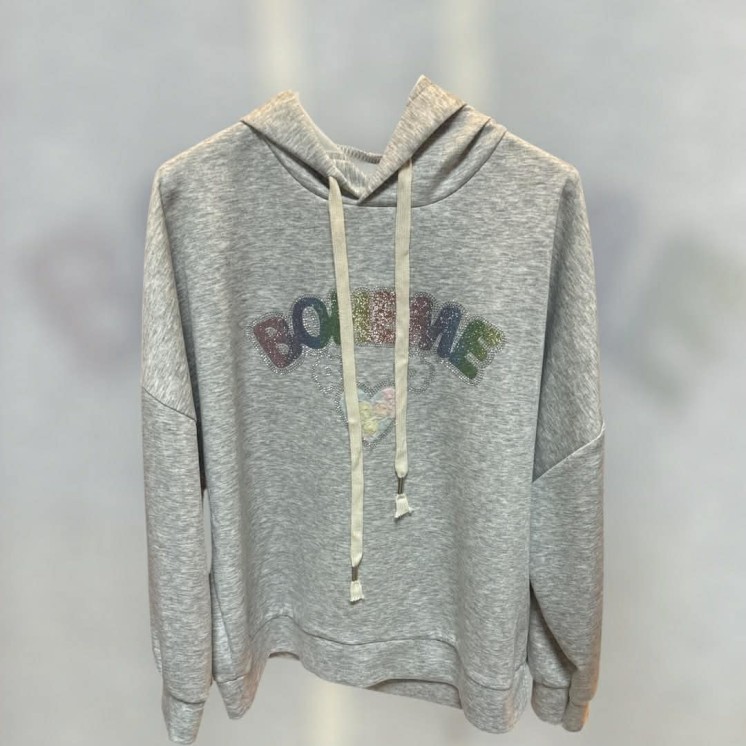 Sweat capuche gris
