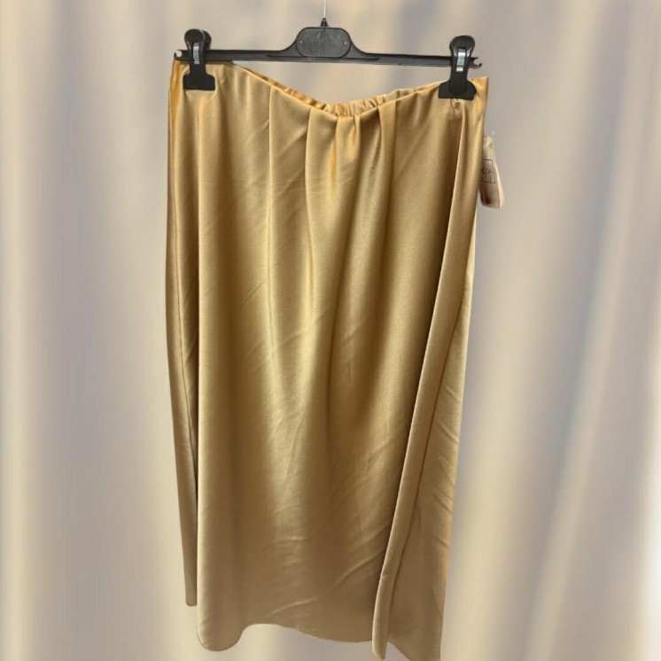 Jupe effet satin Camel  50