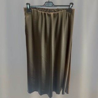 Jupe effet satin Chocolat  50