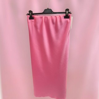 Jupe effet satin rose