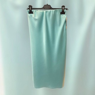 Jupe effet satin vert d'eau