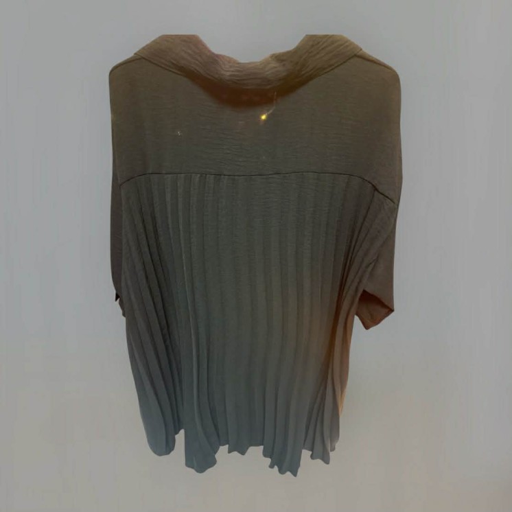 Chemise dos plissé noir