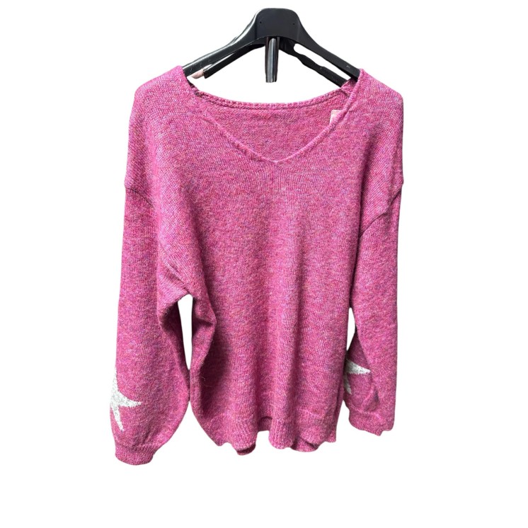 Pull rose etoile