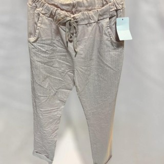 Pantalon strass beige