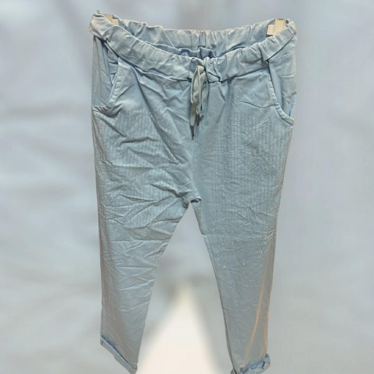 pantalon strass bleu