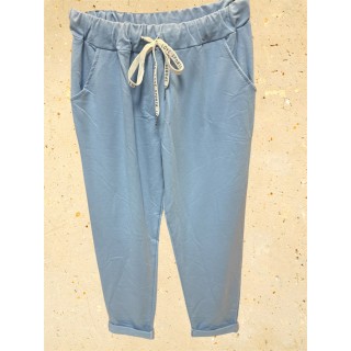 Pantalon bleu décontracté