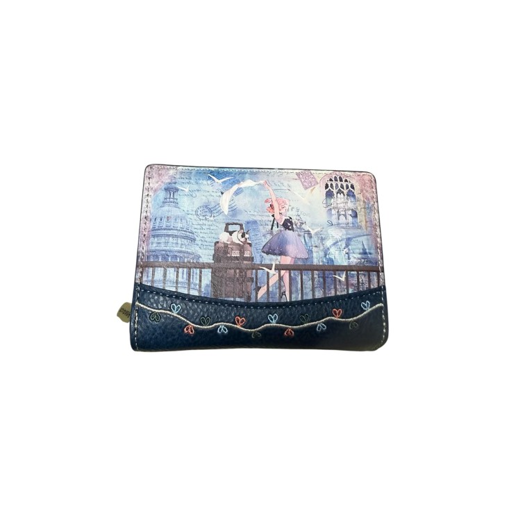 Porte monnaie bouledogue bleu