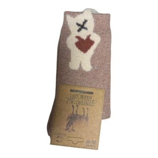 Chaussette rose nounours