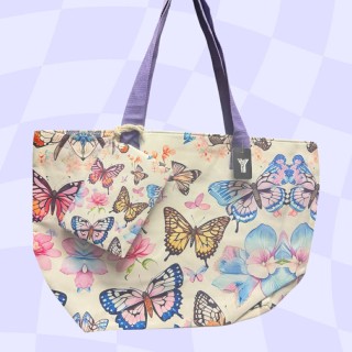 Cabas papillon violine