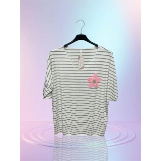 Marinière rayure grise