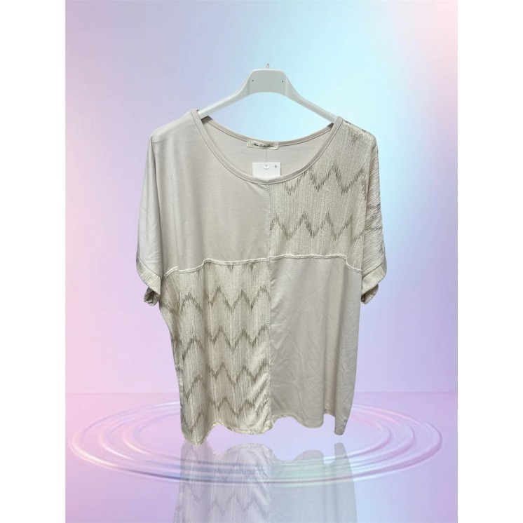 T-shirt Linda beige doré