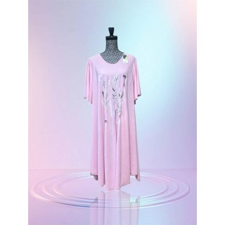 Robe plume rose
